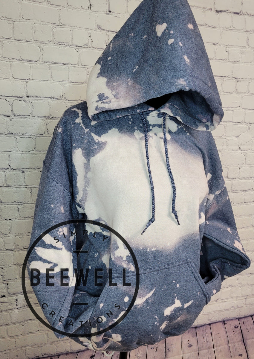 Bleached grey hoodie hot sale