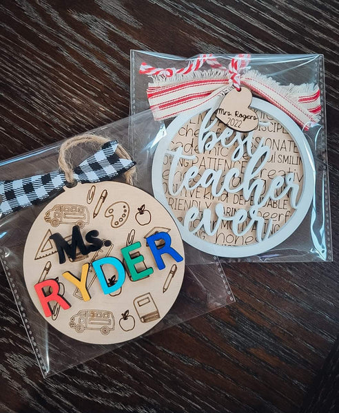 Personalized Teacher  Ornament