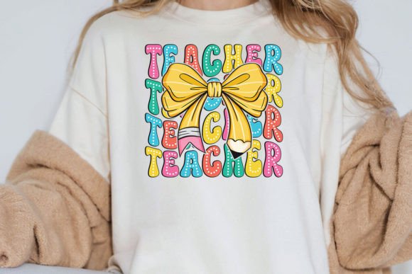 Teacher Coquette School Pencil Bow