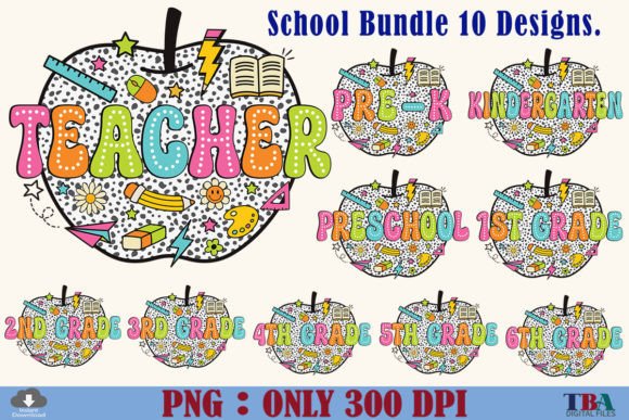 Teacher Grade Back to School Dots