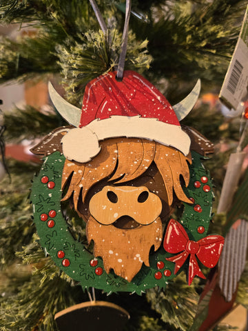 Highland Cow Ornament