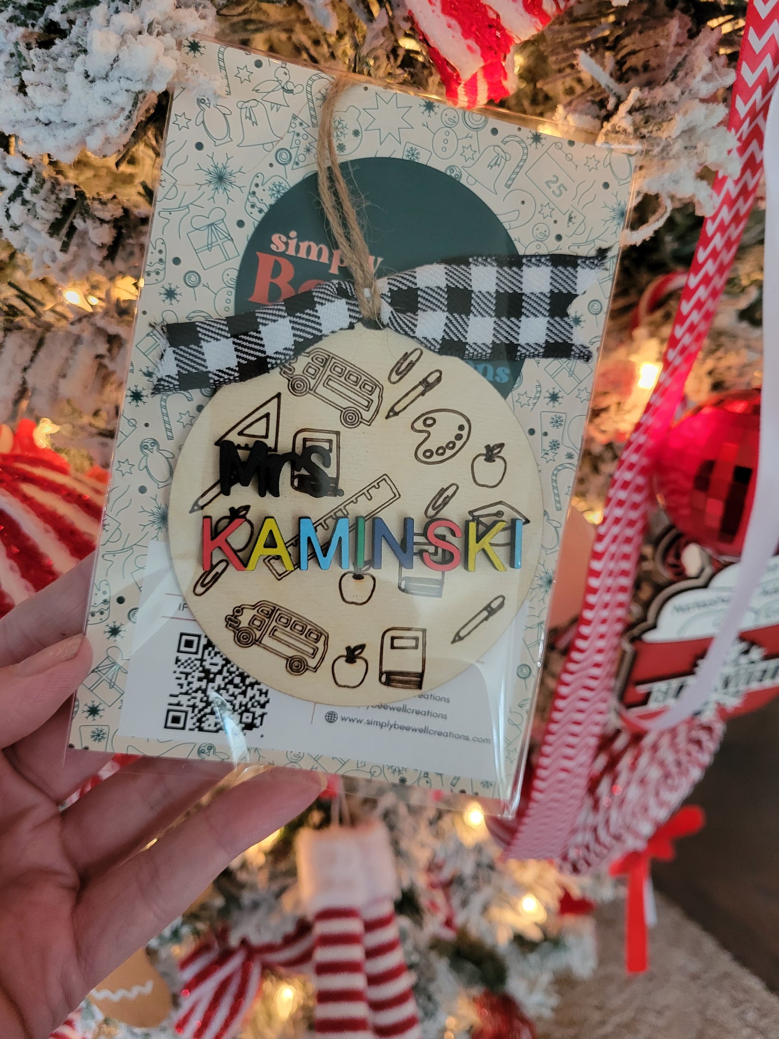 Personalized Teacher  Ornament