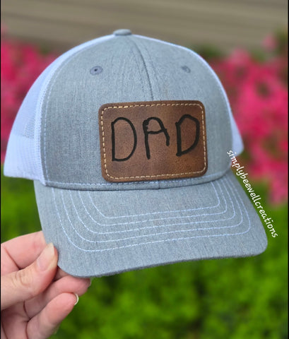 Handwritten Leather Patch Hat