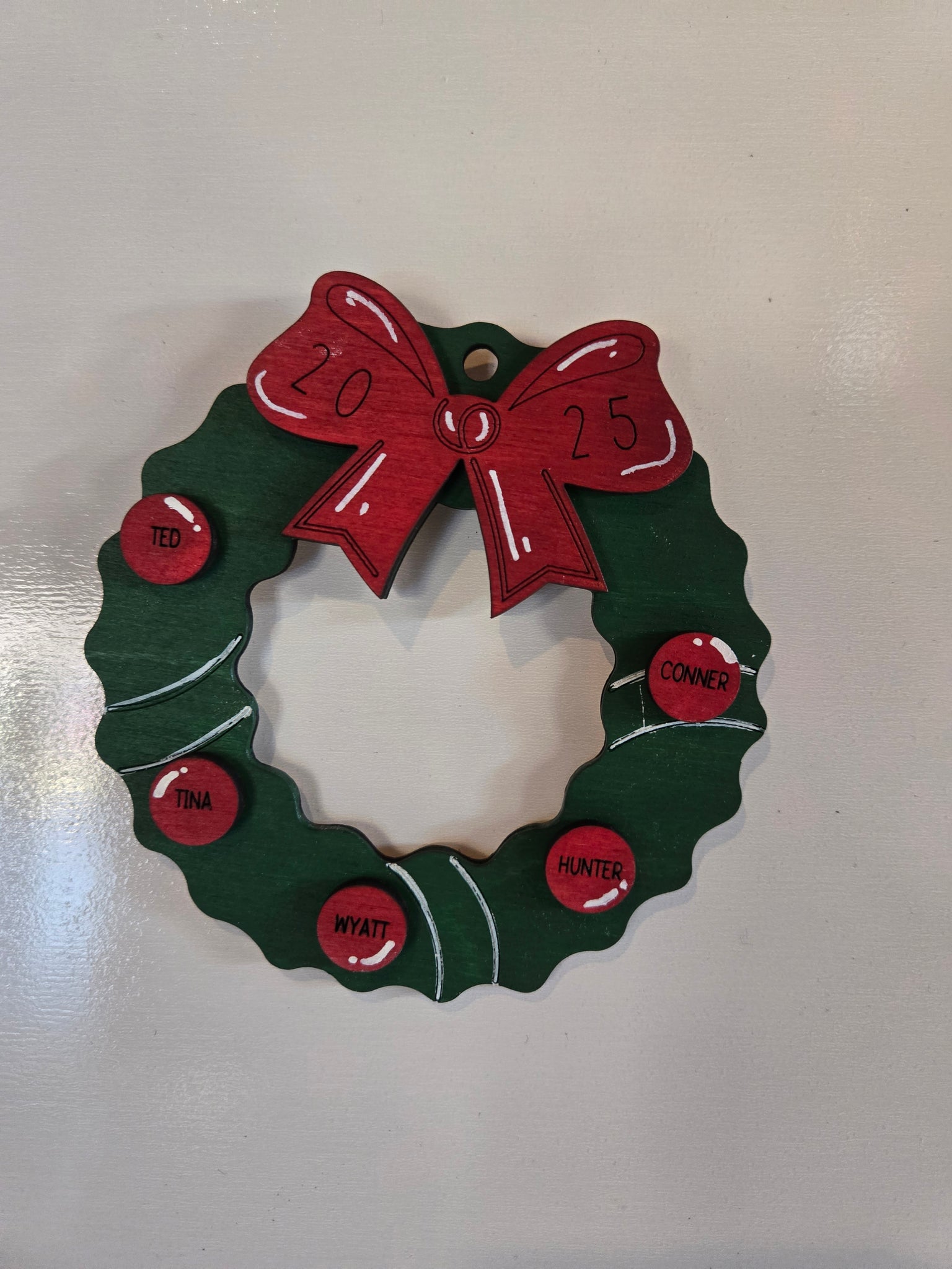 Wreath Family Ornament