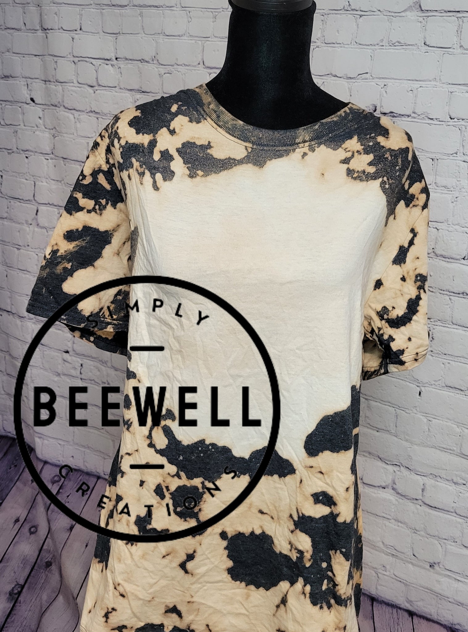 Bleached Blank Black Heather Tee