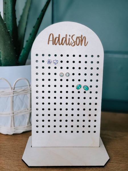 Personalized Earring Holder