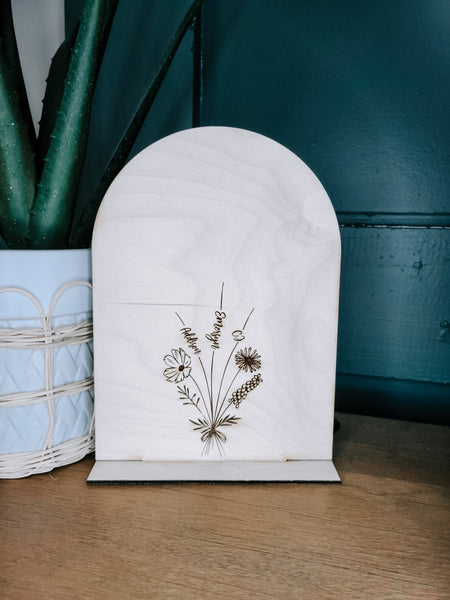 Handprint Flower Plaque