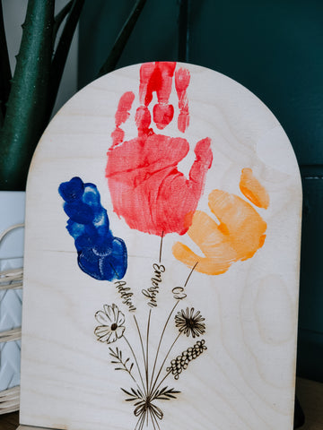 Handprint Flower Plaque
