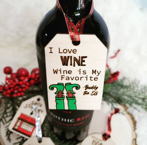 Christmas Wine Tag