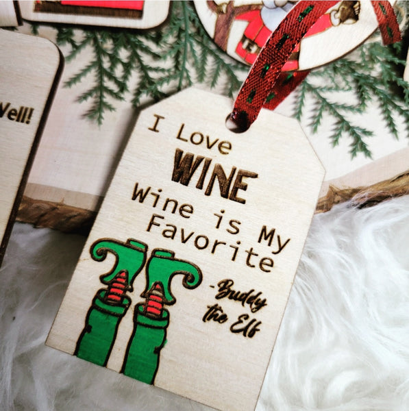 Christmas Wine Tag