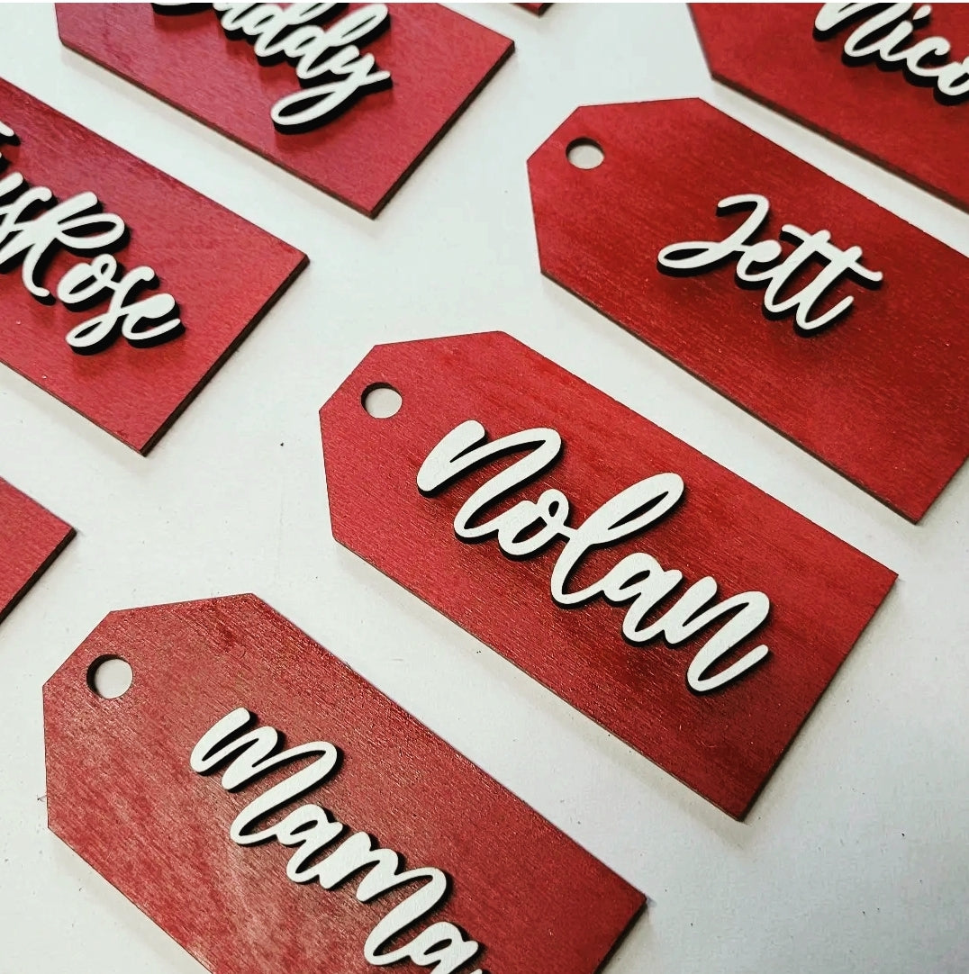Stocking name tags – Mason James Designs